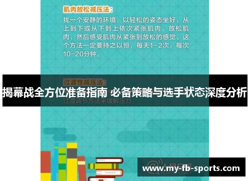 揭幕战全方位准备指南 必备策略与选手状态深度分析